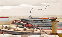 Docked boats