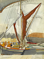 Skipper on his boat in the harbour