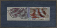 Colour study in mauve, orange and red