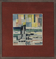 Townscape with towerblocks and...