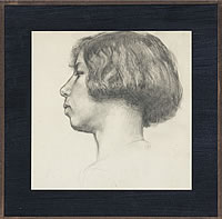 Profile portrait of a girl