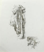 Drapery study for Icarus