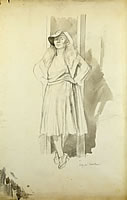 Study for 'Street Scene', Joan Jenner