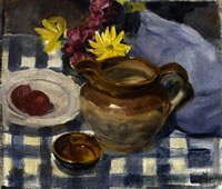 Still life with Blue Chequered Table...