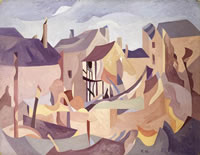 Bomb damaged houses