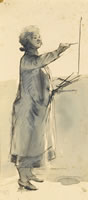Margaret Goodwin at her easle