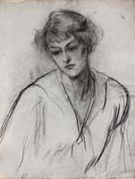 Half length portrait of a young girl