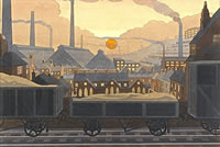 Sunset in the Black Country, late 1920s
