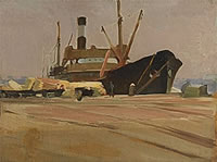 Fishing Boat at Quayside, circa 1910