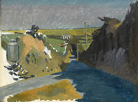 Kent landscape with country lane and...