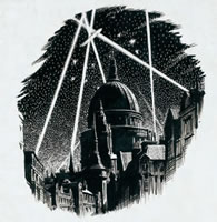 St Paul's Under Attack from Zeppelin...