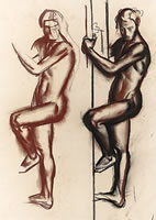 Studies for Olympic Games. Athlete...