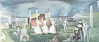 Troupe of Pierrots Serenading Three...