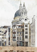 Bombed House in front of St. Paul's